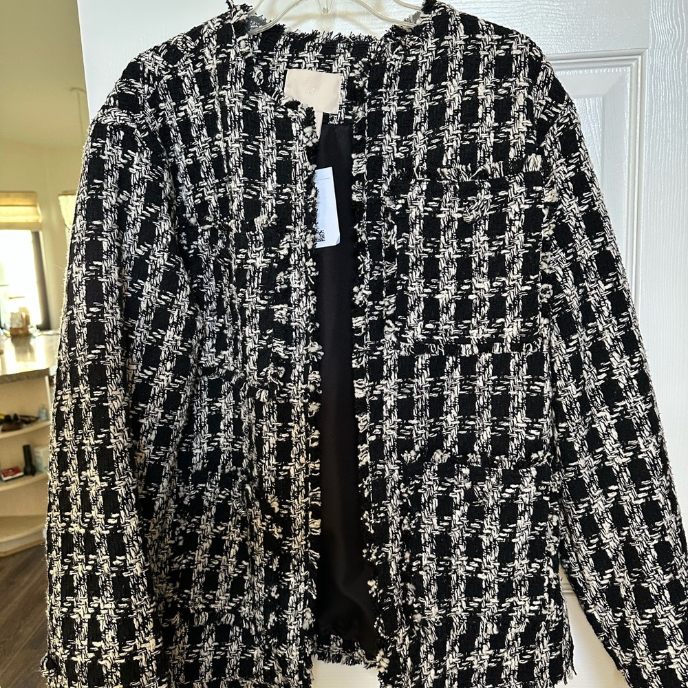 Black and White Houndstooth H&M Jacket